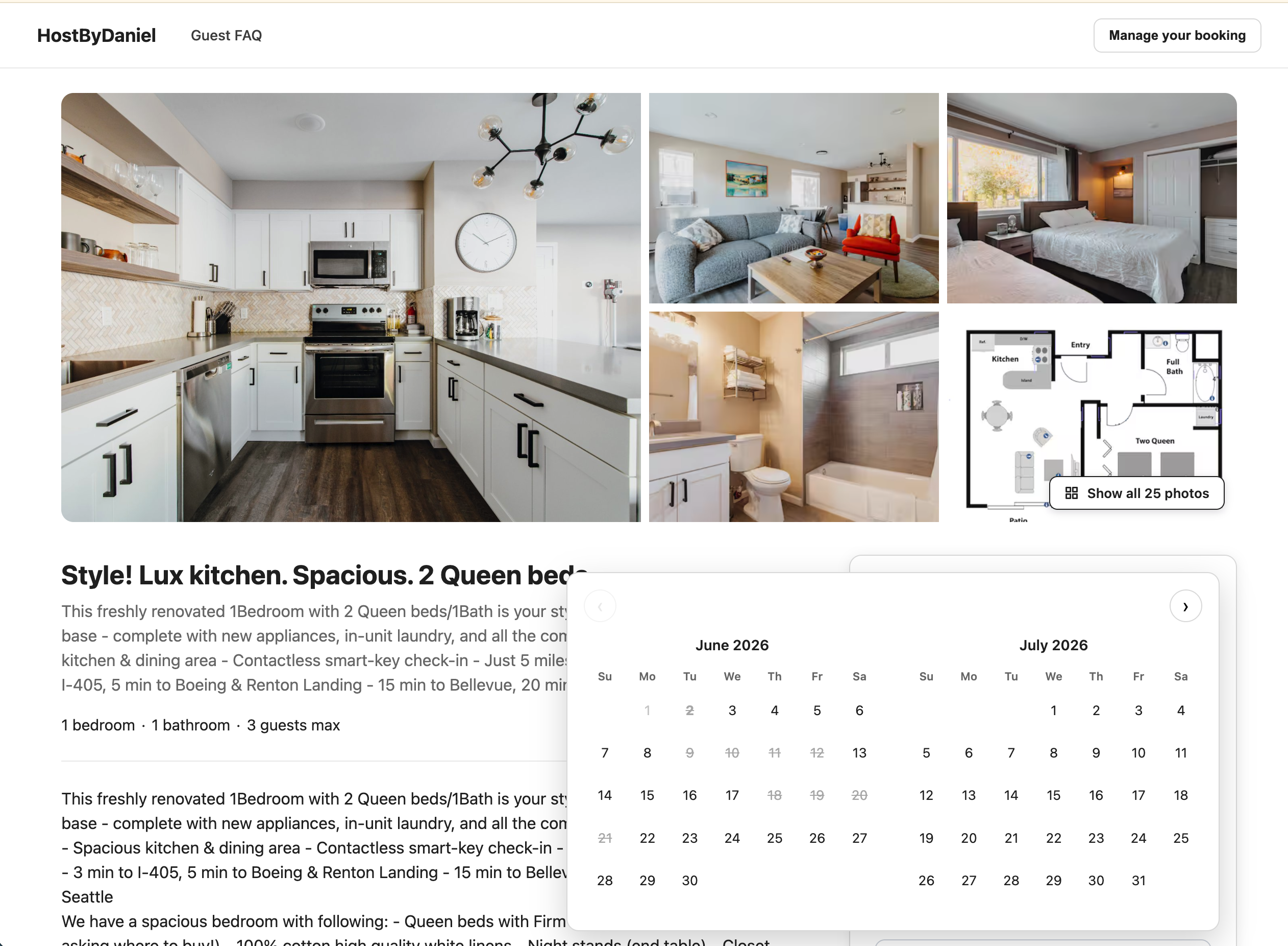 Your dates and pricing stay synced with Airbnb